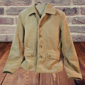 Vintage 1990s Lauren Jeans Co Tan Corduroy Button Up Field Jacket Men's Small